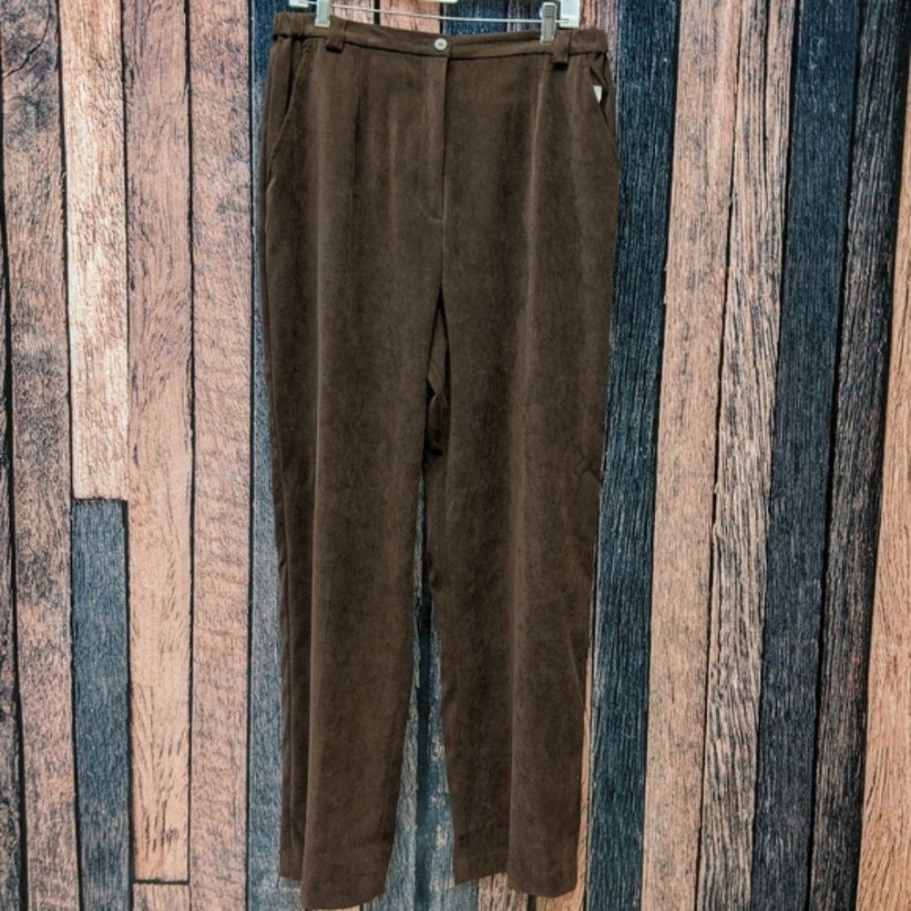 Coldwater Creek Brown Moleskin Two Pocket Trousers
